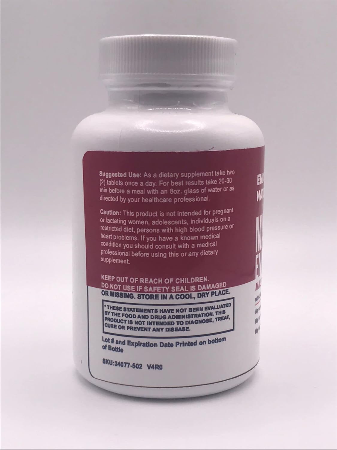 60 Count Zonata Endure Naturals Male Enhancement Pills for Strength Support