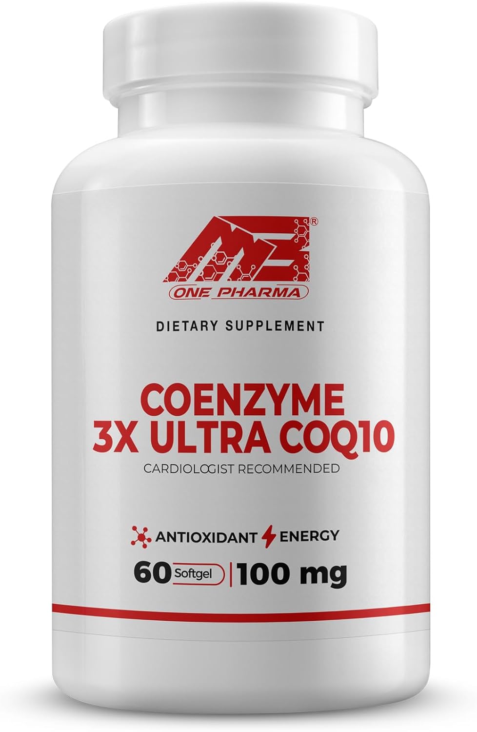 60 Day Supply of MB One Pharma-COQ10 Supplement (100mg) for Superior Antioxidant Defense and Heart Health