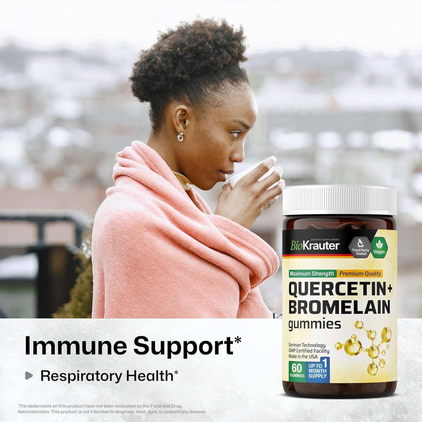 60 Gummies of Iodine and Quercetin with Bromelain for Daily Support