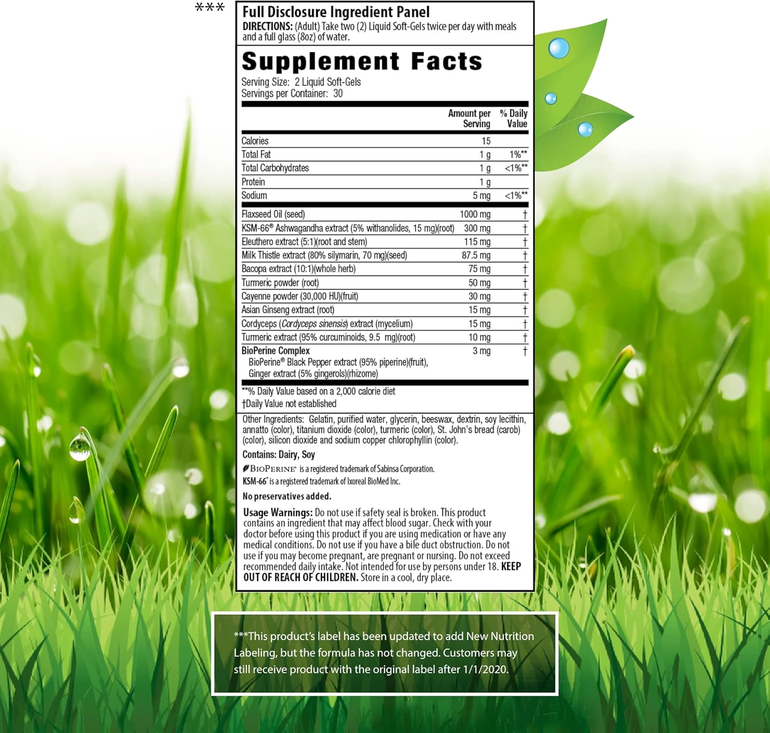 60 Liquid Softgels Irwin Naturals Ashwagandha with Adaptogenic Herbs for Stress & Performance