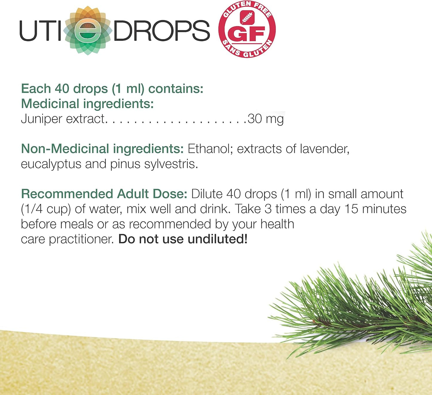 60 ML UTI E-Drops for Urinary Tract Infections