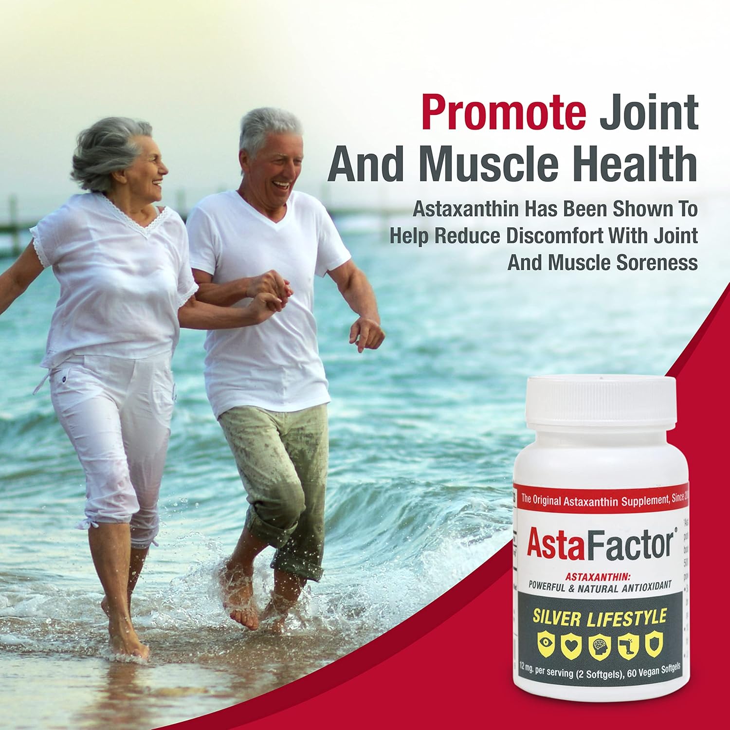 60 Softgels of AstaFactor Silver Astaxanthin Supplement for a Healthy Lifestyle