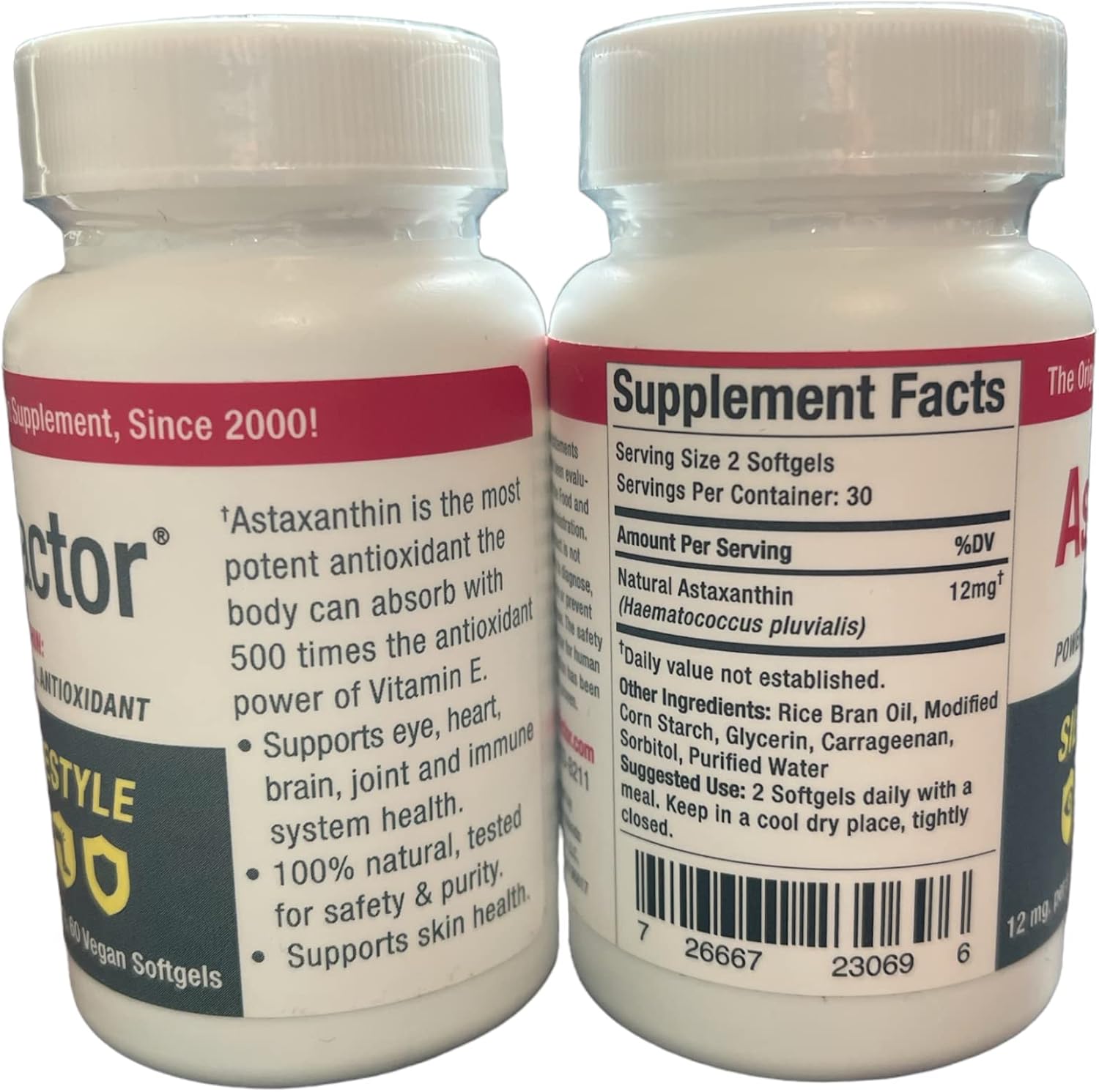 60 Softgels of AstaFactor Silver Astaxanthin Supplement for a Healthy Lifestyle