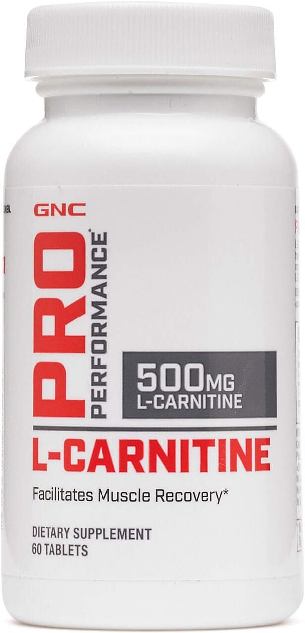 60 Tablets GNC Pro Performance L-Carnitine for Muscle Recovery Support