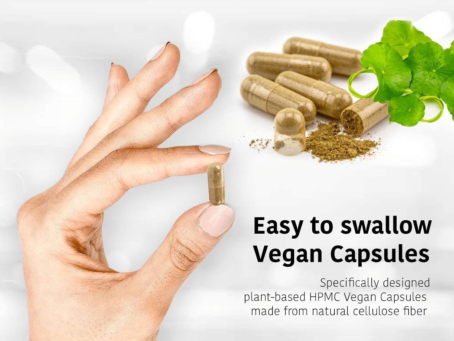 60 Veg Ashwagandha & Shatavari Capsules - Herbal Energy Support Supplement - Vegan & All Natural - Made in UK