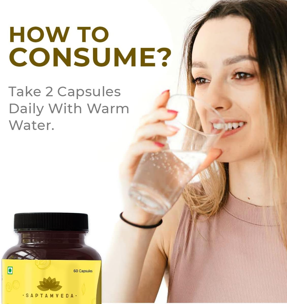 60 Veg Capsules of Kavir Natural Iron, Folic Acid, and Vitamin C Supplement