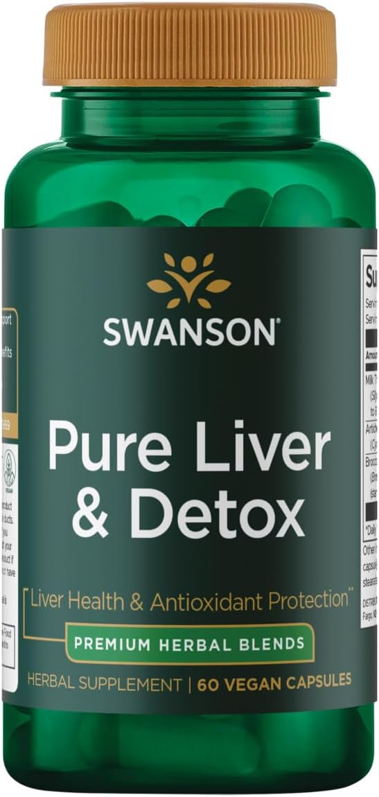 60 Vegan Capsules of Swanson Ultra Pure Liver & Detox Supplement