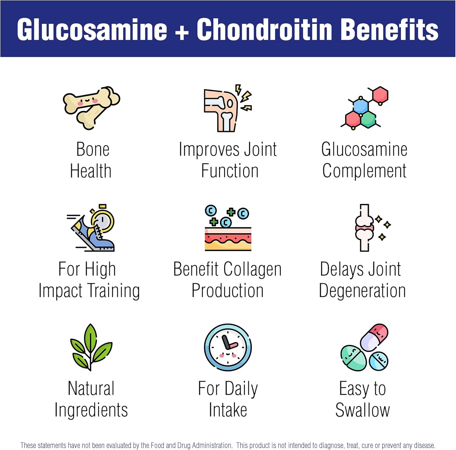 60 Vegan Glucosamine Chondroitin Capsules for Joint Support by Naturasys