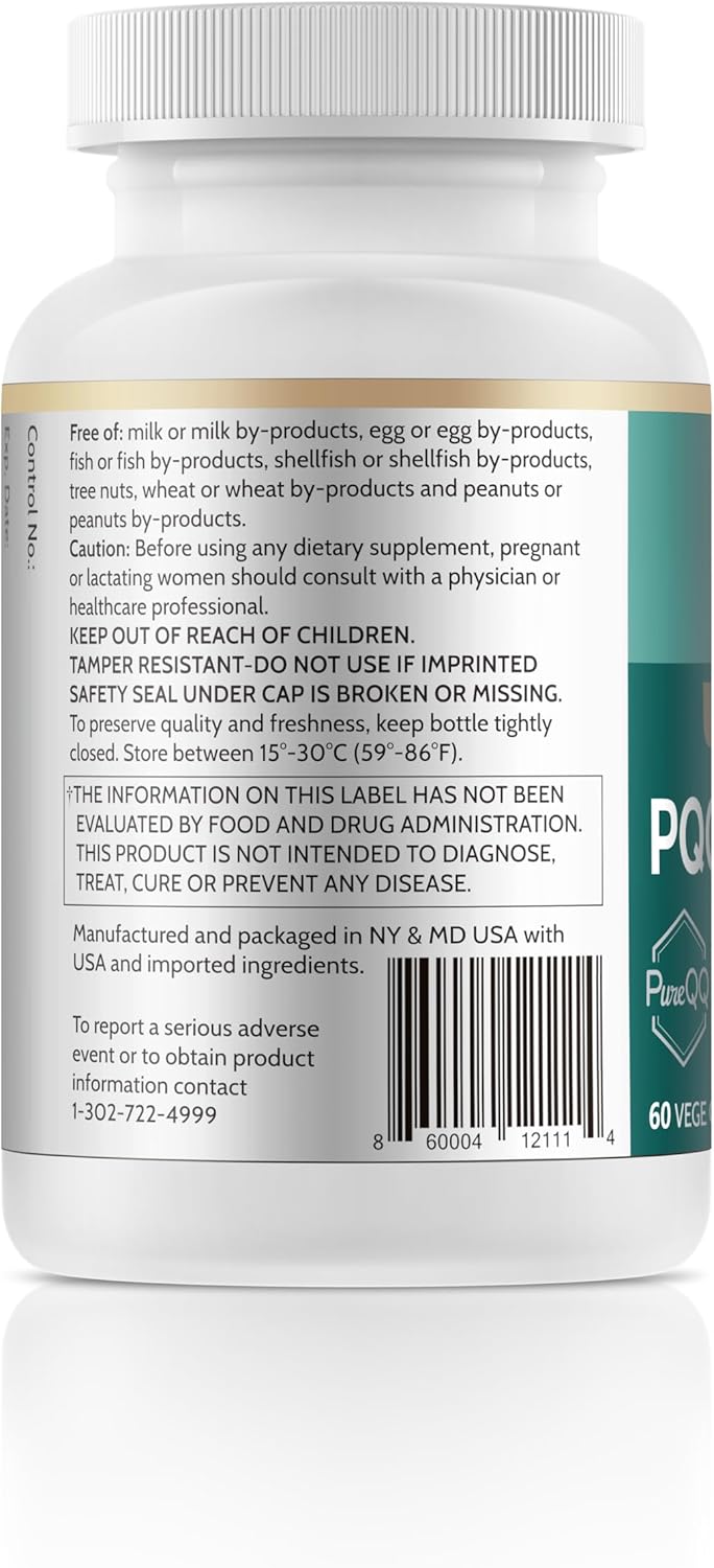 60 VegeCaps of ESTHELIV® PQQ with Phosphatidylserine for Enhanced Cognitive Support and Cellular Energy