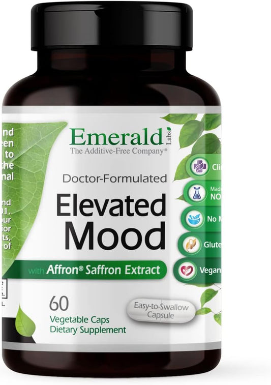 60 Vegetable Capsules Stress Management Supplement with Ashwagandha & Saffron Extracts (30-Day Supply)