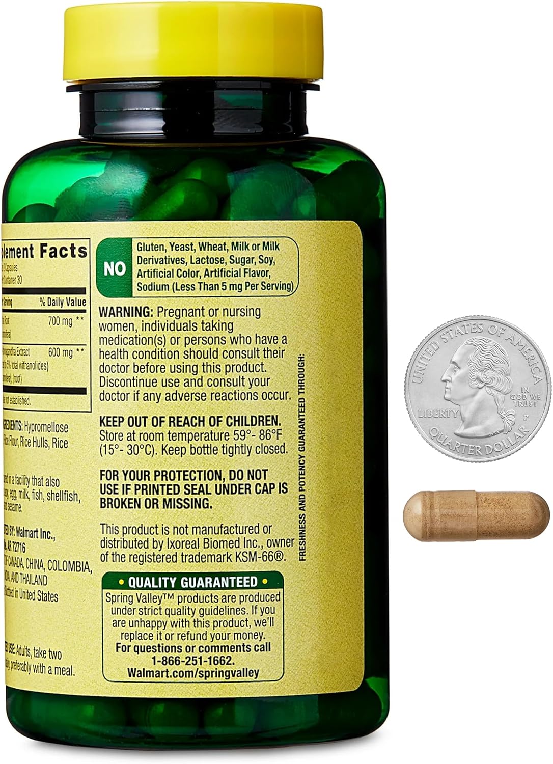 60 Vegetarian Capsules of Extra Strength Ashwagandha 1300 mg - Supports Stress Relief and Cognitive Function - Holistic Wellbeing Supplement - Non-GMO & Gluten-Free