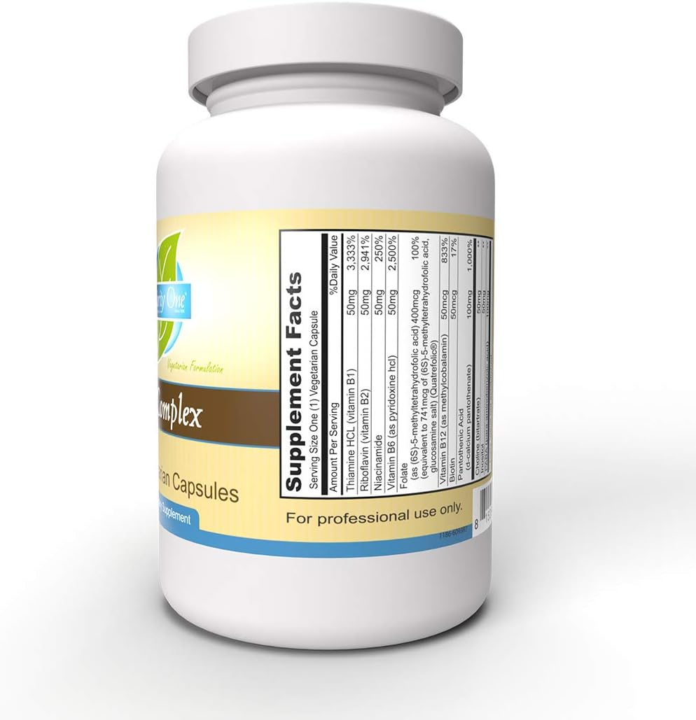 60 Vegetarian Capsules of Priority One Vitamins B Complex Formula for Essential Nutrient Support