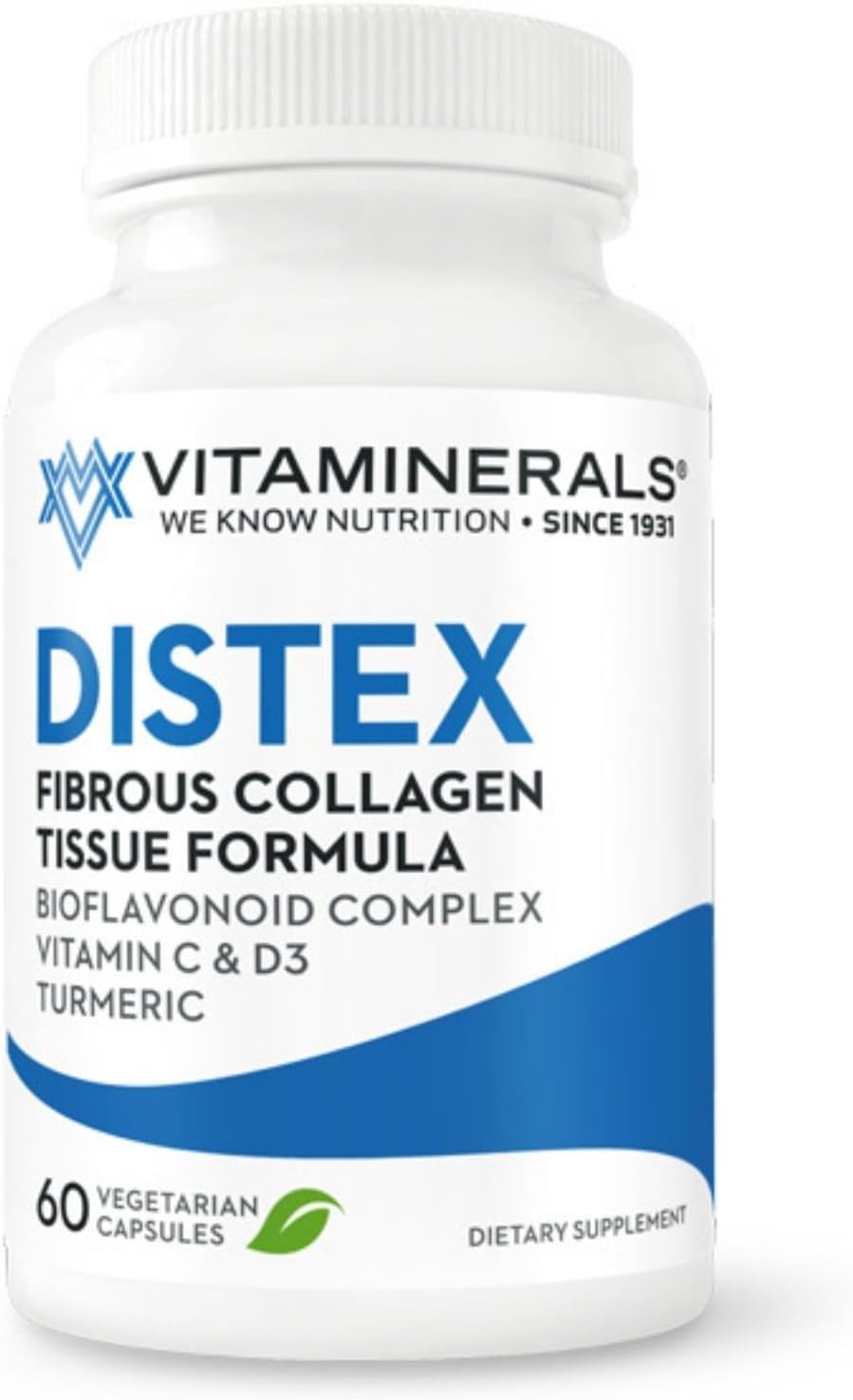 60 Veggie Caps of Vitaminerals 117 Distex™ Spinal Disc Support with Bromelain, Turmeric, and Manganese