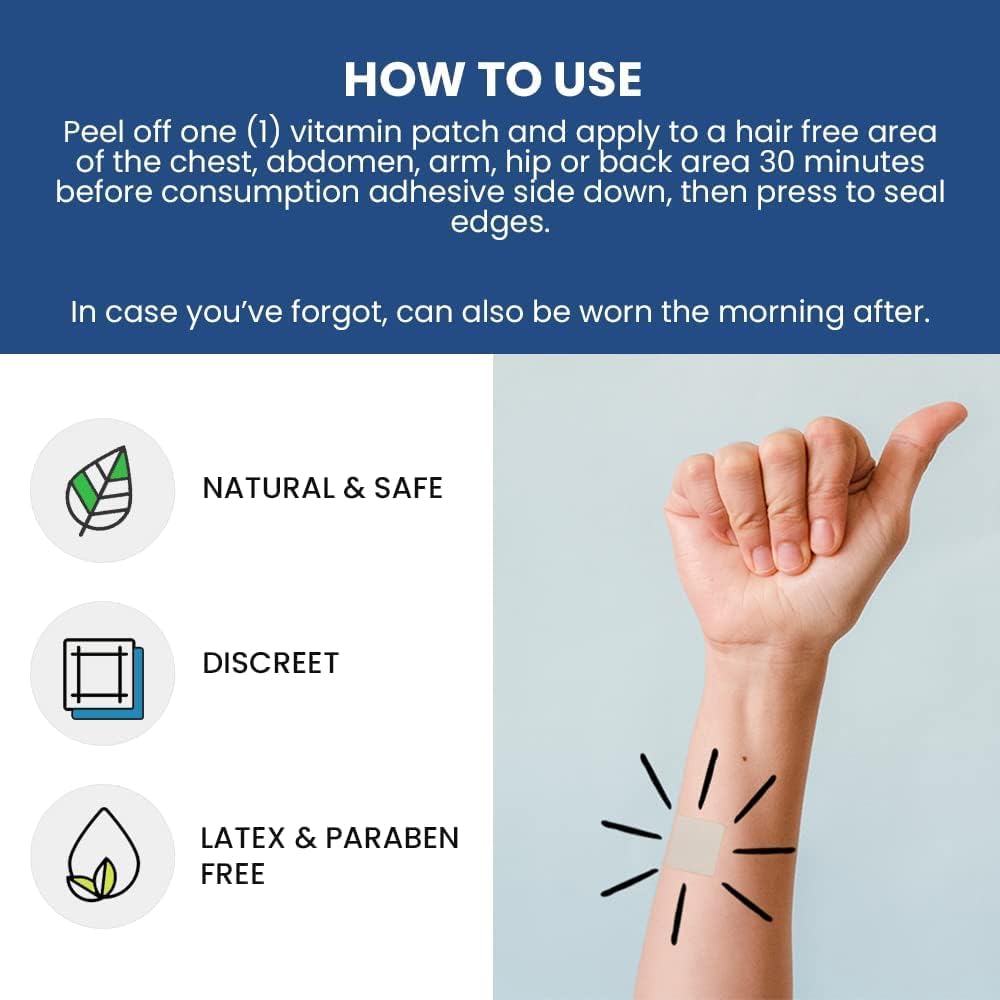60 Waterproof Veru Wellness Party Recovery Patches - Morning and Night Use - Refreshed Formula for Comfortable Recovery