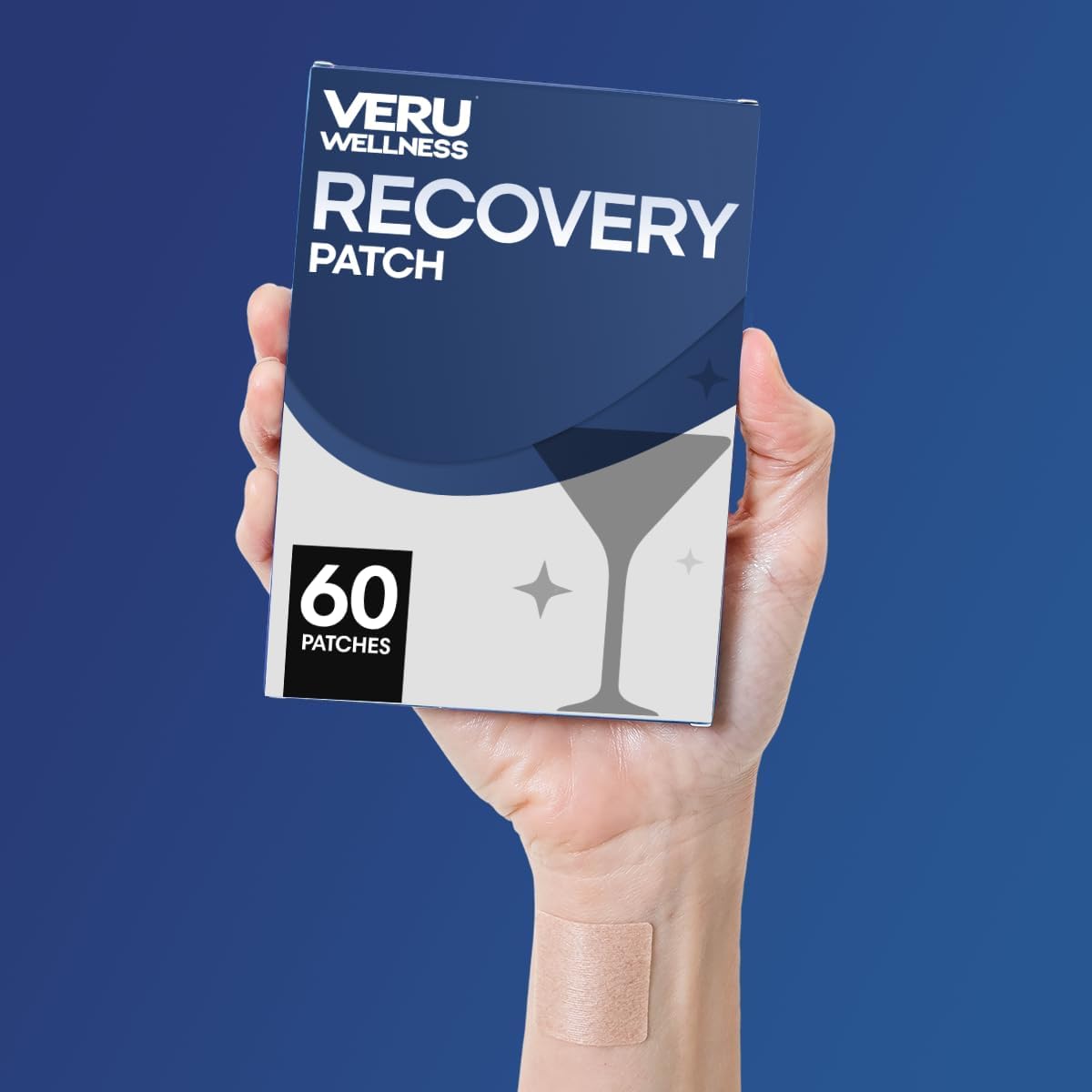 60 Waterproof Veru Wellness Party Recovery Patches - Morning and Night Use - Refreshed Formula for Comfortable Recovery
