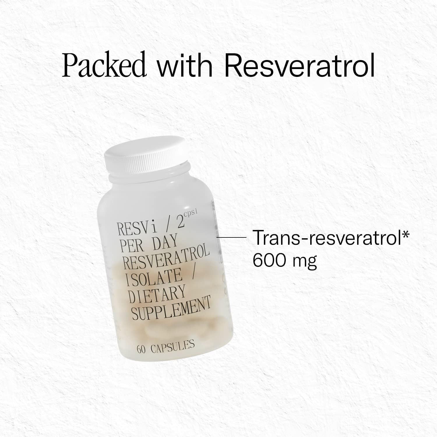 600 mg Trans Resveratrol Antioxidant Supplement for Healthy Ageing | Vegetarian Capsules | Made in Greece | 60 Capsules