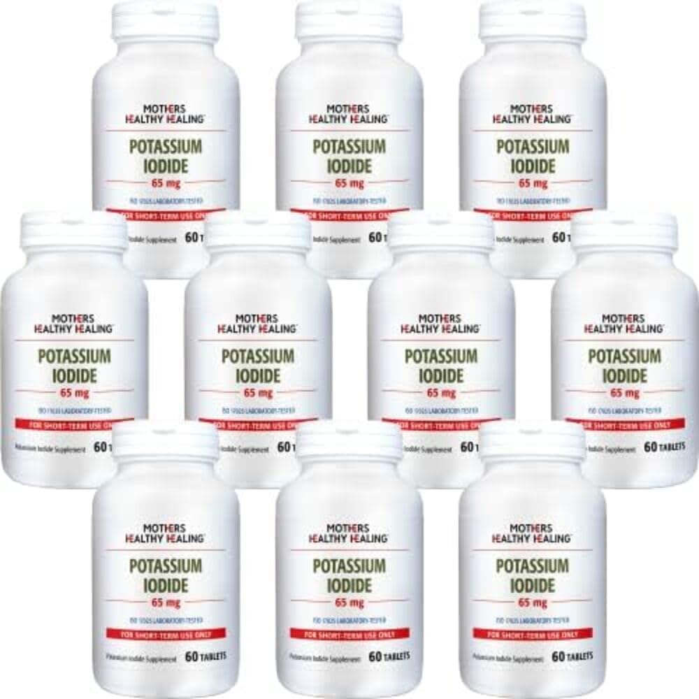 600 Potassium Iodide Tablets for Thyroid Support - 65mg KI Supplement for Short Term Use - Iodine Rich YODO Naciente Formula for Mothers Health