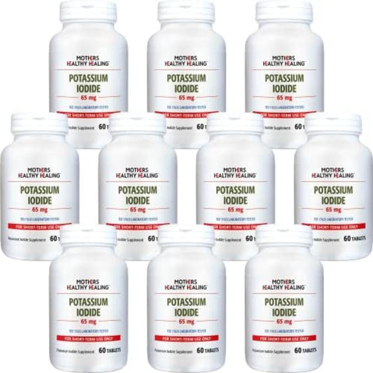 600 Potassium Iodide Tablets for Thyroid Support - 65mg KI Supplement for Short Term Use - Iodine Rich YODO Naciente Formula for Mothers Health
