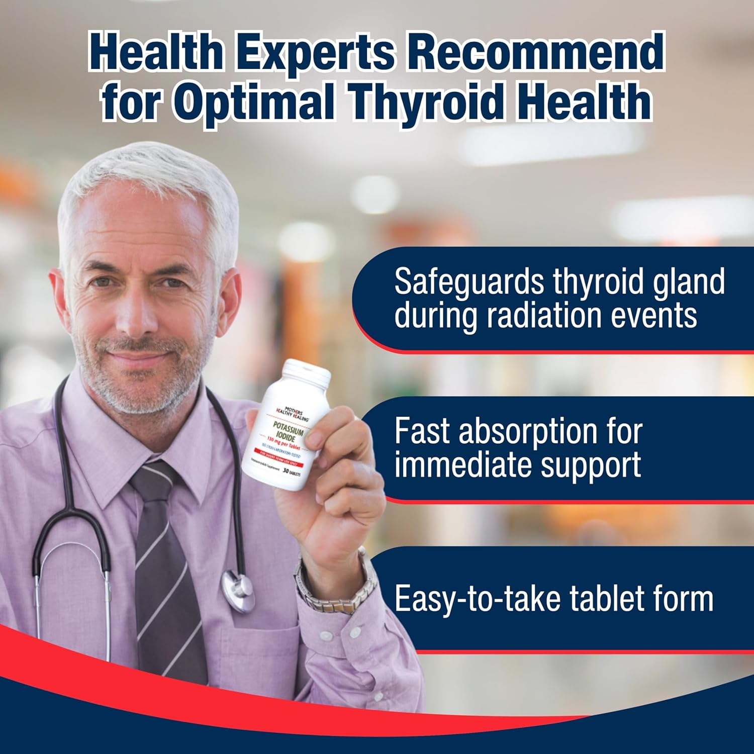 600 Potassium Iodide Tablets for Thyroid Support - 65mg KI Supplement for Short Term Use - Iodine Rich YODO Naciente Formula for Mothers Health