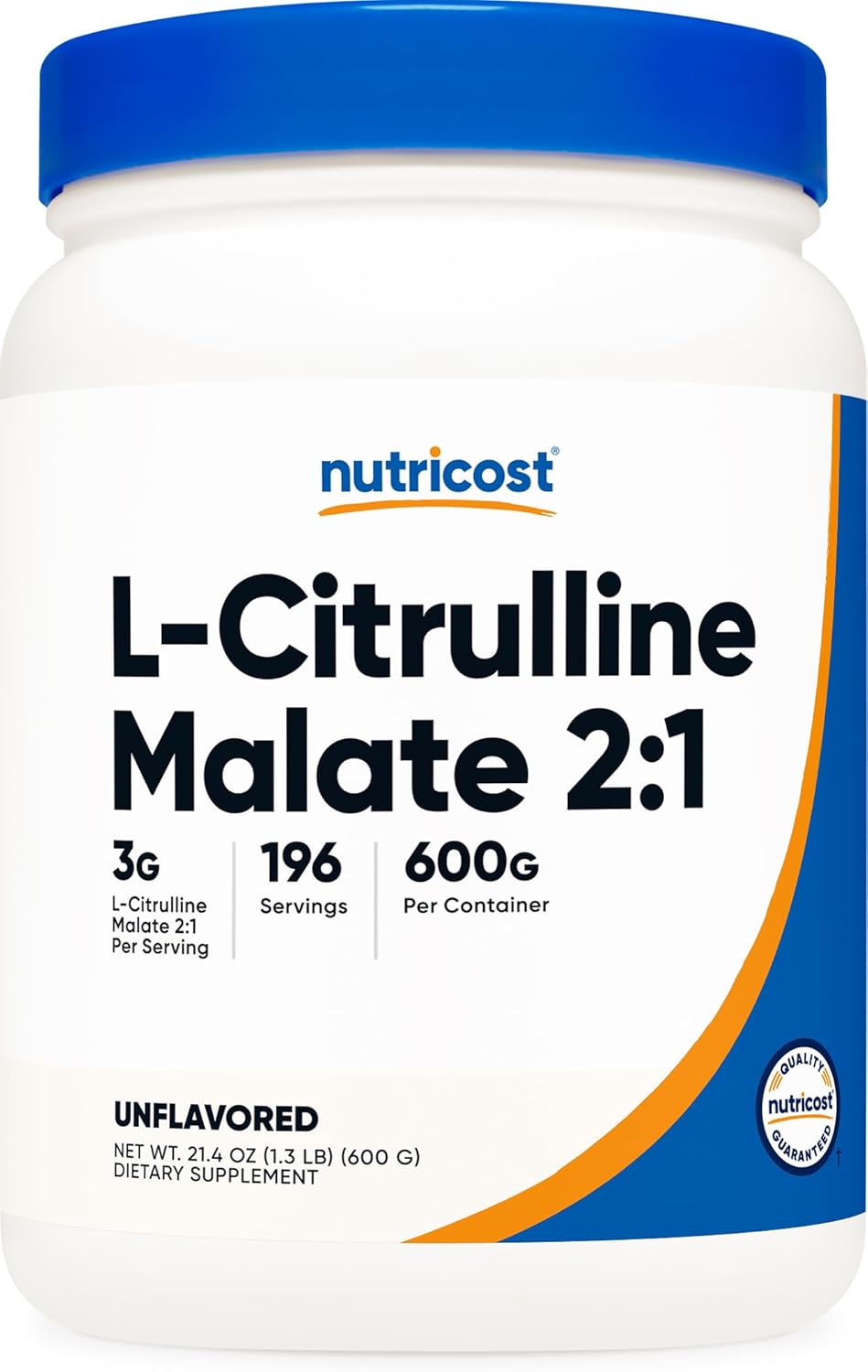 600g Nutricost L-Citrulline Malate (2:1) Powder - Pure Amino Acid Supplement for Performance Boost