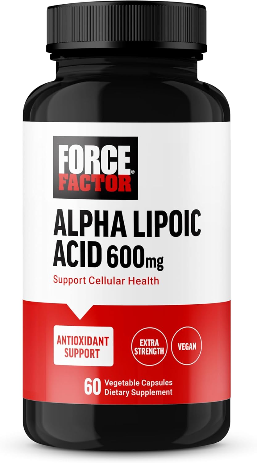 600mg Alpha Lipoic Acid Capsules for Cardiovascular Support & Cellular Health – Vegan Antioxidant Supplement (60 Capsules)