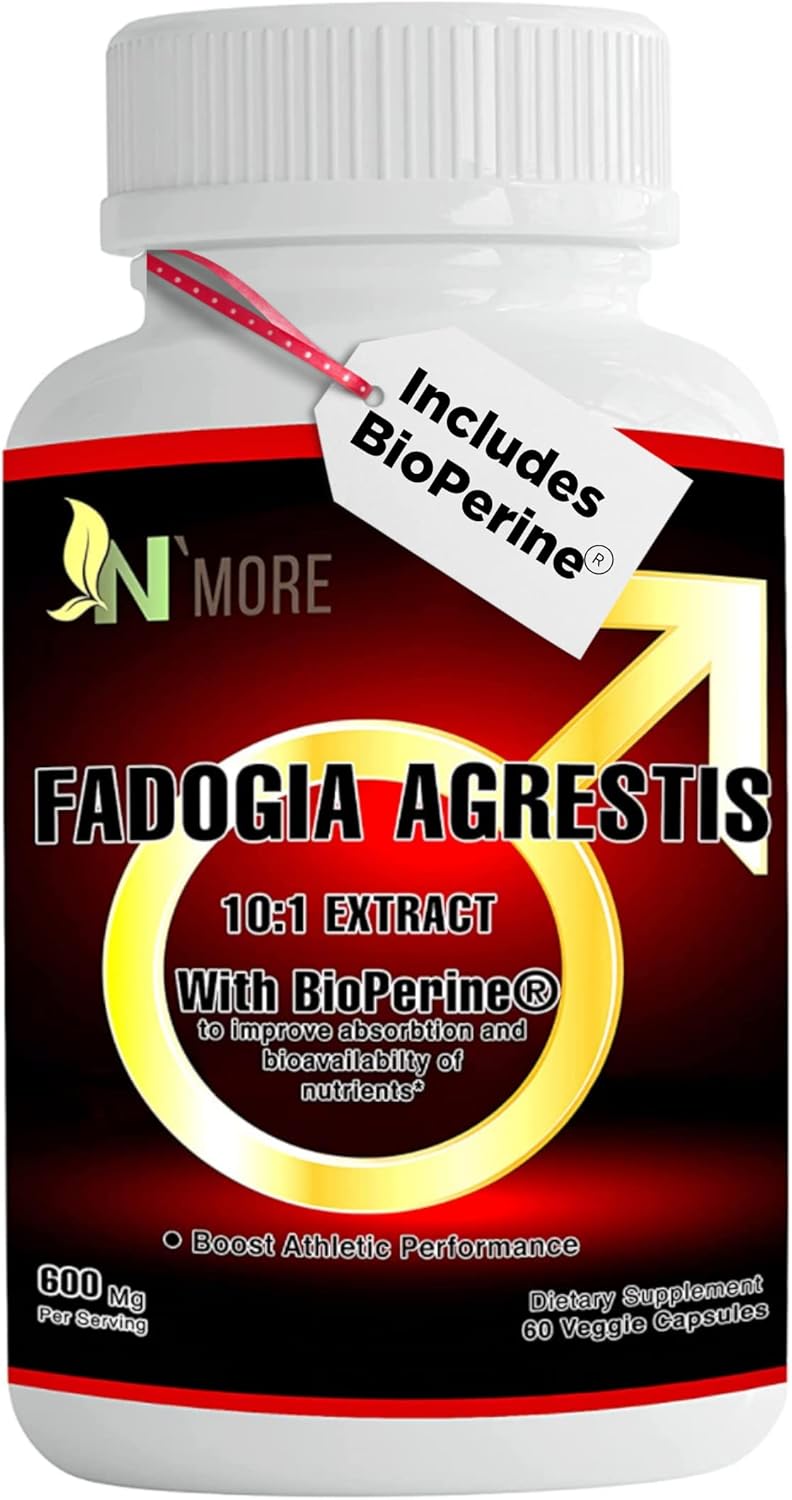 600mg Fadogia Agrestis Capsules - Maximum Strength, Gluten Free, Non-GMO, Vegan - 60 Count Introductory Price