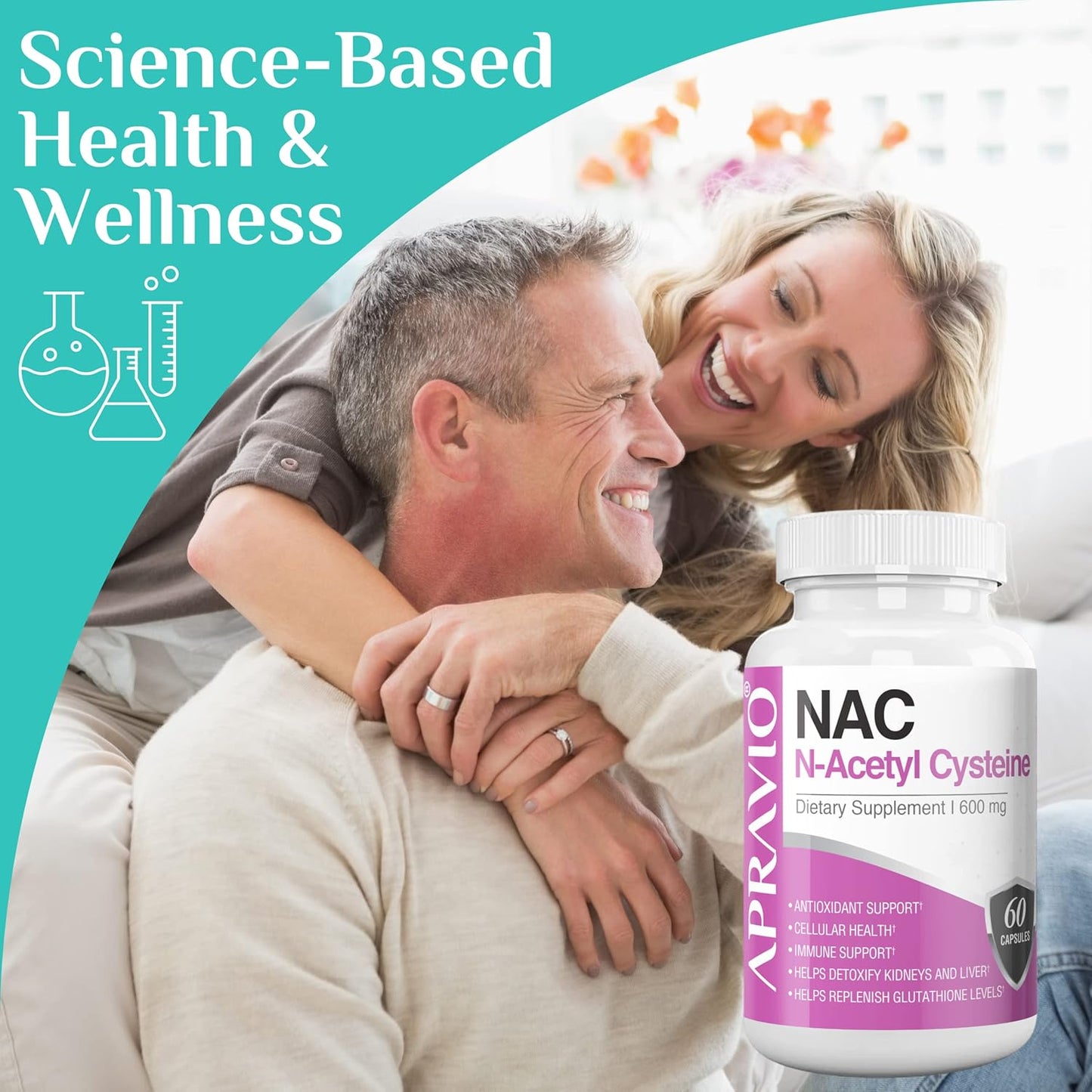 600mg N-Acetyl Cysteine Capsules for Antioxidant & Immune Support - 60 count