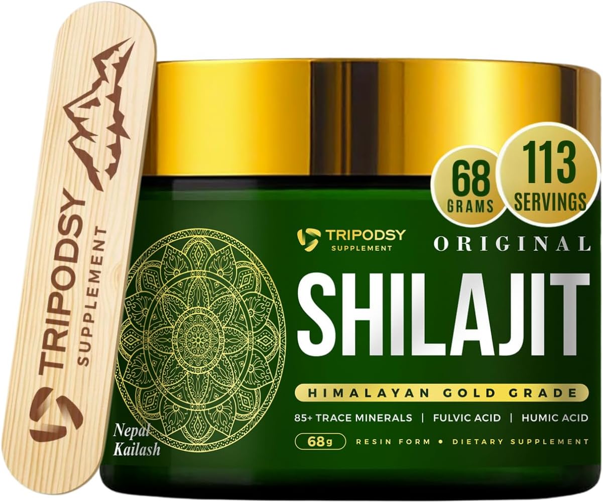 600mg Pure Himalayan Shilajit Resin Supplement - Natural Immune Support for Men & Women - 68g, 113 Servings - Elevate Well-Being with Original Flavor
