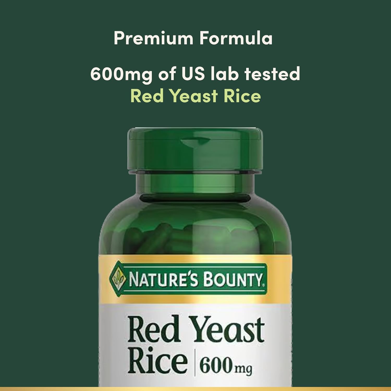 600mg Red Yeast Rice Herbal Supplement - 250 Capsules by Nature's Bounty