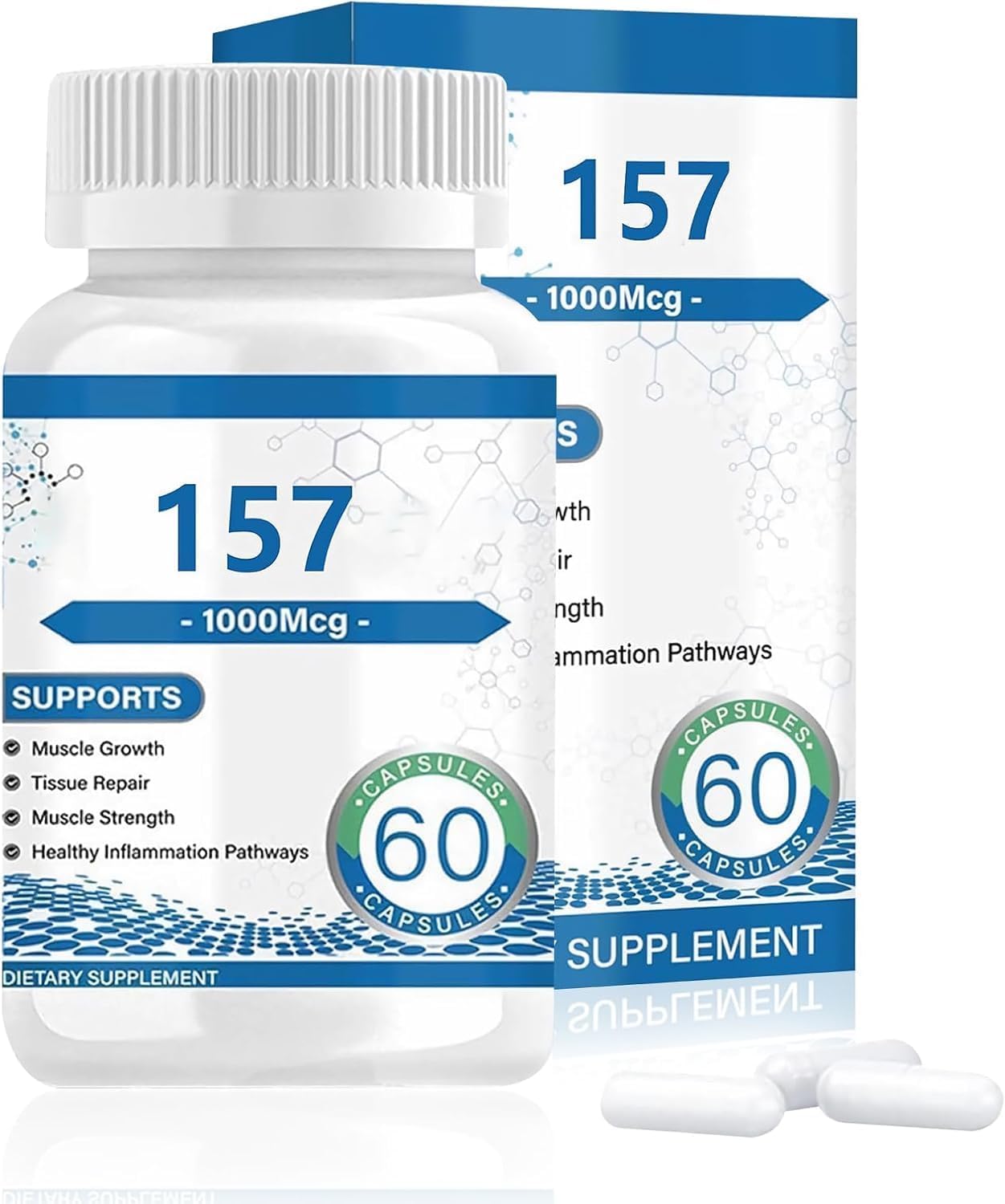 BPC157 Supplement | Protective Compound 157 | 60 Capsules | 1000mcg | Single Pack