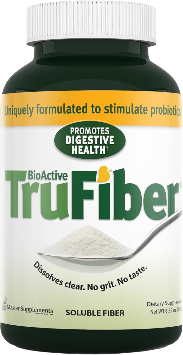 6.35 oz Master Supplements TruFiber: Vegan Prebiotic Fiber for Digestive Health, Gluten Free - 50 Servings