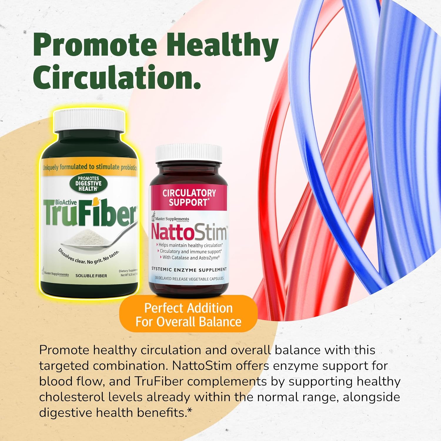 6.35 oz Master Supplements TruFiber: Vegan Prebiotic Fiber for Digestive Health, Gluten Free - 50 Servings