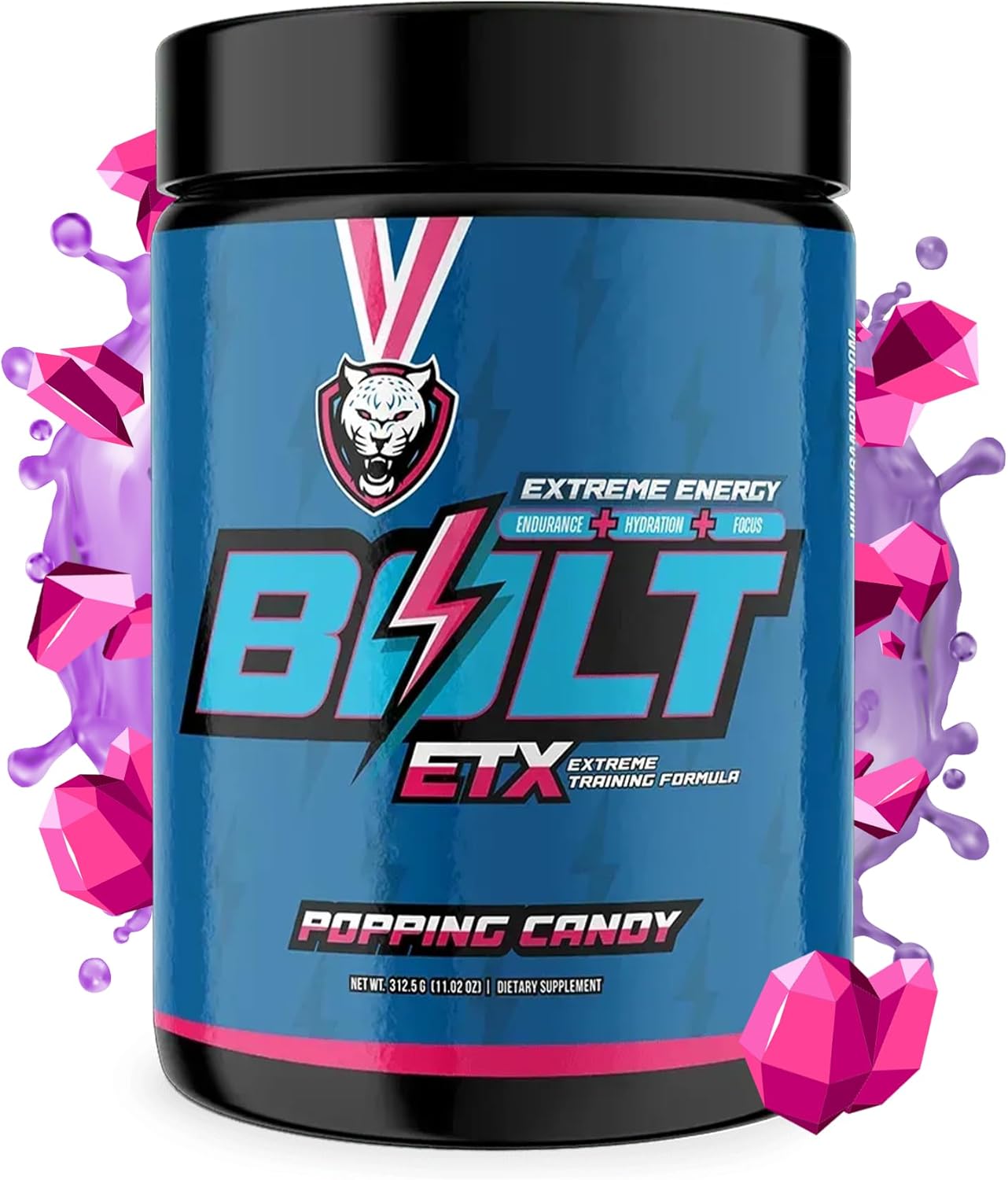 6AM Run Bolt Pre Workout Powder: Instant Energy Boost for Runners, Cardio & Focus Support, Natural Ingredients, Popping Candy Flavor