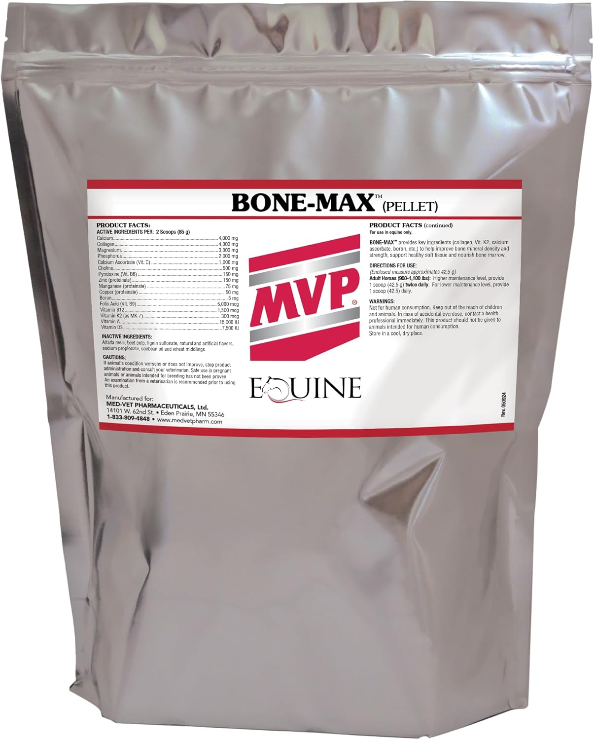 6lb Bone-Max Powder for Horse Bone Health and Development - Vital Nutrients for Performance and Young Growing Horses