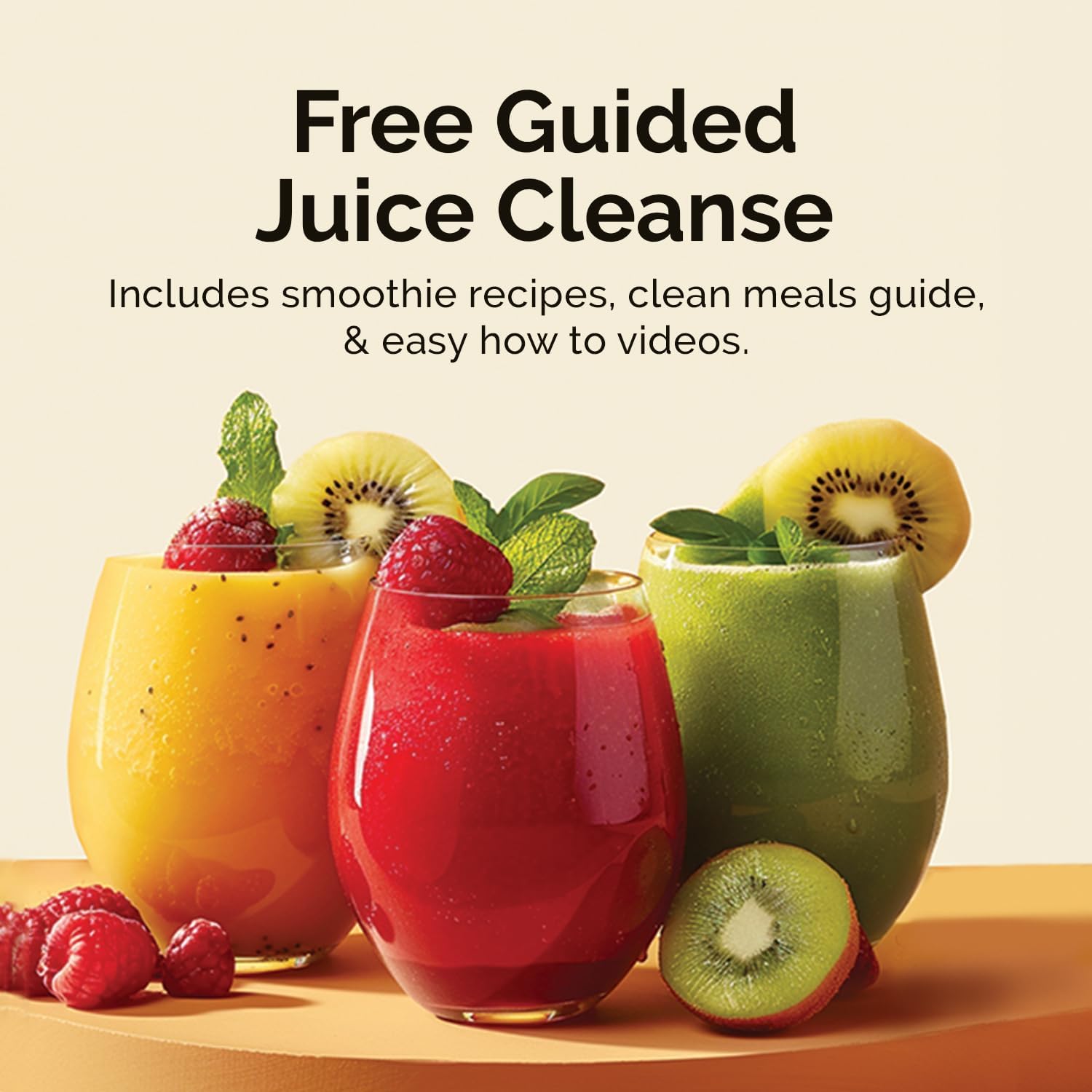 7-Day Organic Juice Cleanse with Vanilla Protein, Green Juice, Beets & Pineapple Chia | Vegan Detox Program with High Fiber