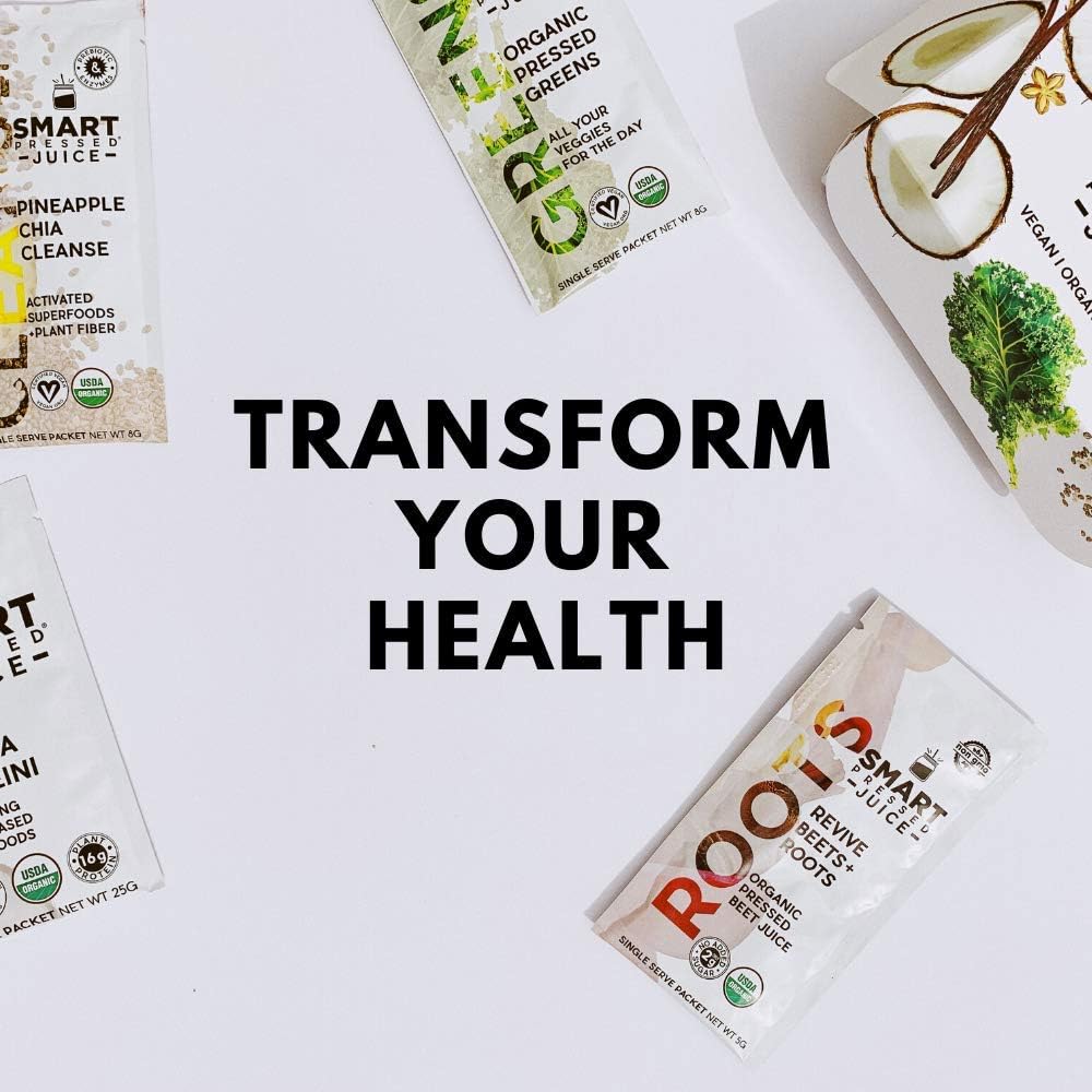 7-Day Organic Juice Cleanse with Vanilla Protein, Green Juice, Beets & Pineapple Chia | Vegan Detox Program with High Fiber