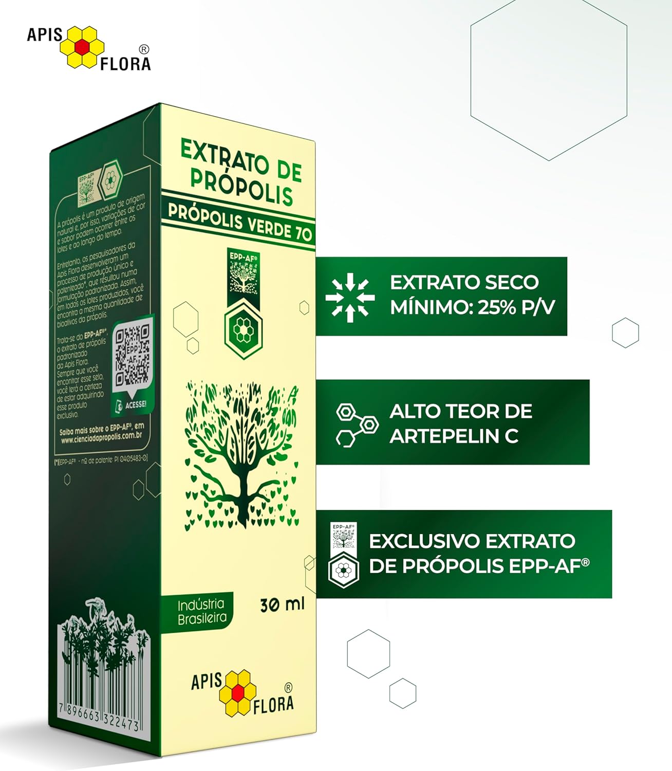 70% Apis Flora Green Propolis Extract - 30 ml - Premium Propolis Line
