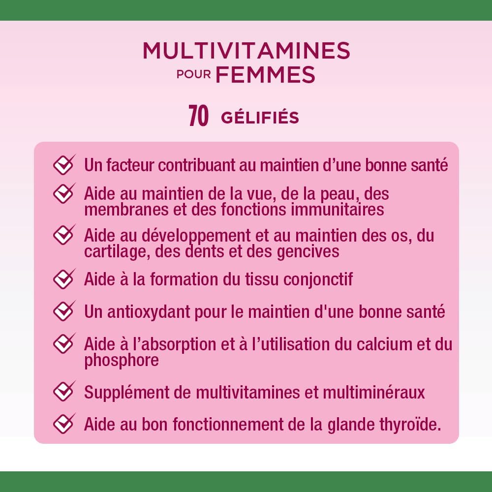 70 Count Nature's Bounty Women's Multivitamin Gummies for Immune Support and Overall Wellness