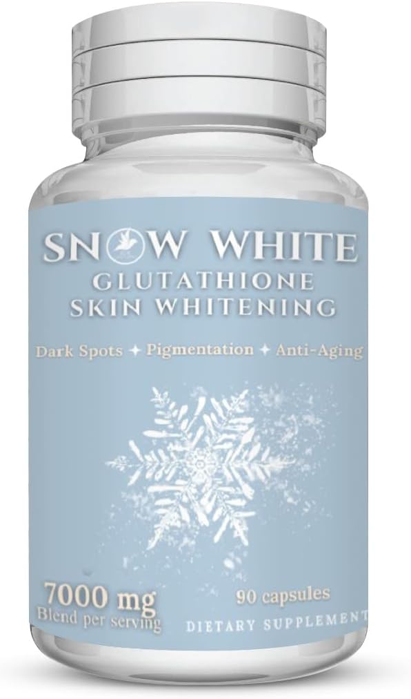 7000MG Glutathione Whitening Pills - Remove Dark Spots, Acne Scars, and Hyperpigmentation - Natural Skin Lightening Capsules - Non-GMO - 90 Capsules