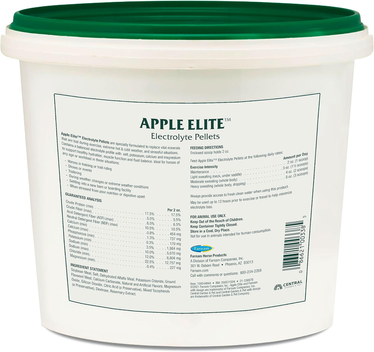 7.5 lb Farnam Apple Elite Electrolyte Pellets: 40 Day Supply
