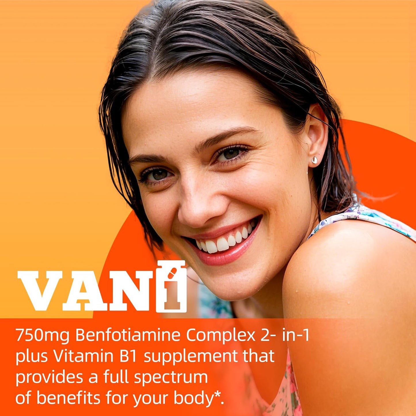 750mg Benfotiamine & Vitamin B1 Supplement | Enhanced 2 in 1 Formula | Fat & Water Soluble Thiamine | 120 Capsules | Gluten Free