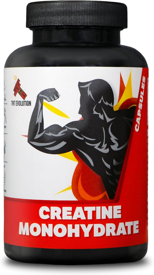 750mg Creatine Monohydrate Capsules - 50 Servings - Enhanced Bioavailability - Dietary Supplement for Men and Women