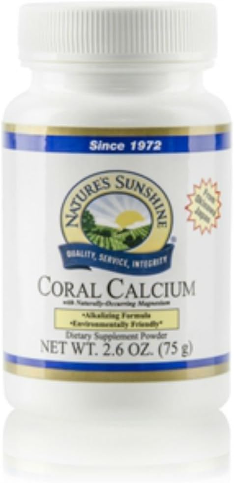 75g Nature's Sunshine Coral Calcium: Supports Bone Health, pH Balance | 325mg Calcium/serv
