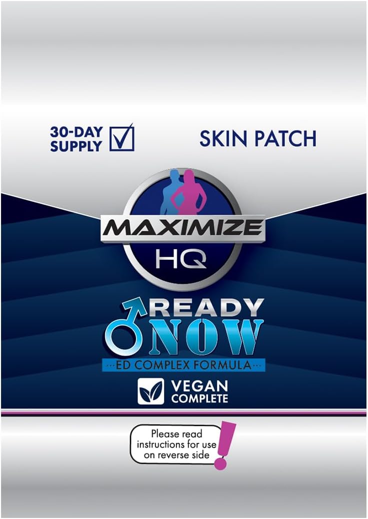 8 Hour Time-Release MAXIMIZE HQ Patches - Gluten-Free and Vegan Formula - Available Now