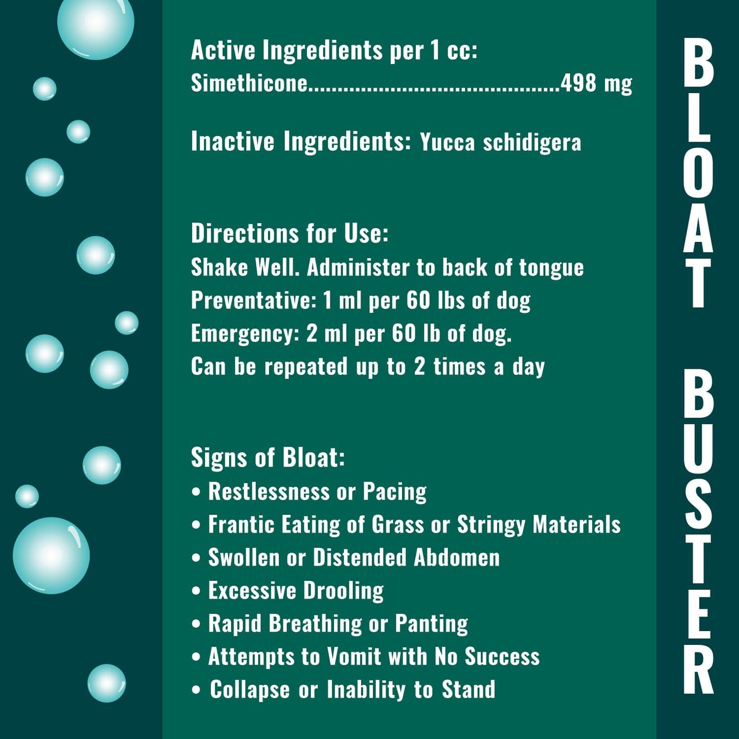 8 Ounce Dogzymes Bloat Buster Supplement for Dogs