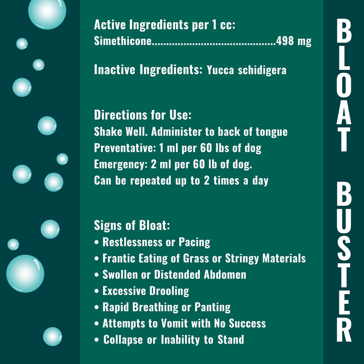 8 Ounce Dogzymes Bloat Buster Supplement for Dogs