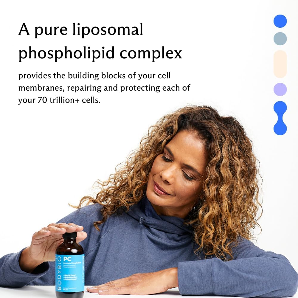 8 oz BodyBio Phospholipid Complex Brain Supplement - Boost Focus, Memory & Cellular Repair with Phosphatidylcholine - Nootropic for Healthy Aging