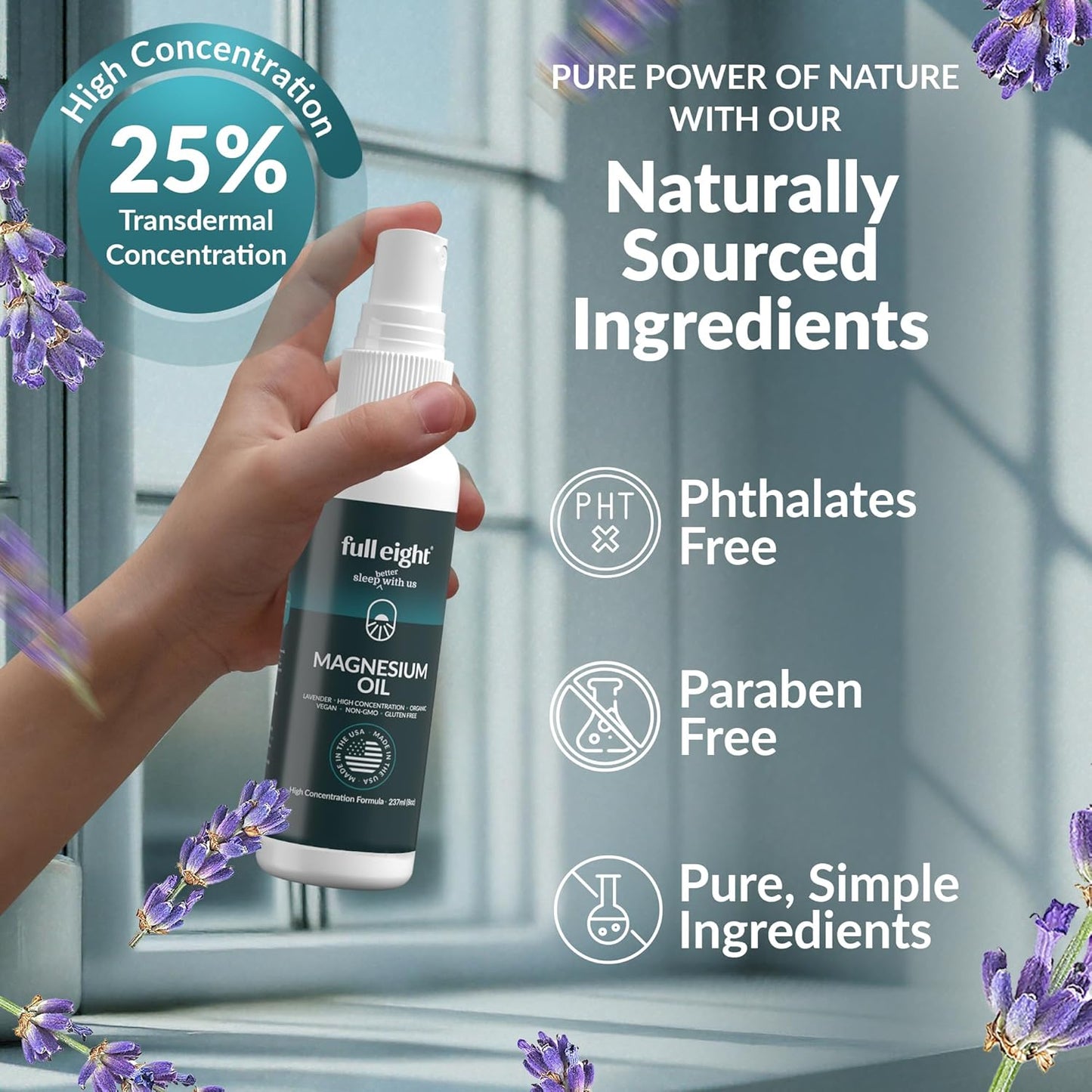 8 oz Magnesium Oil Spray & 4 oz Cooling Gel Bundle with Turmeric, Menthol, Aloe - Muscle Relief & Cramp Support