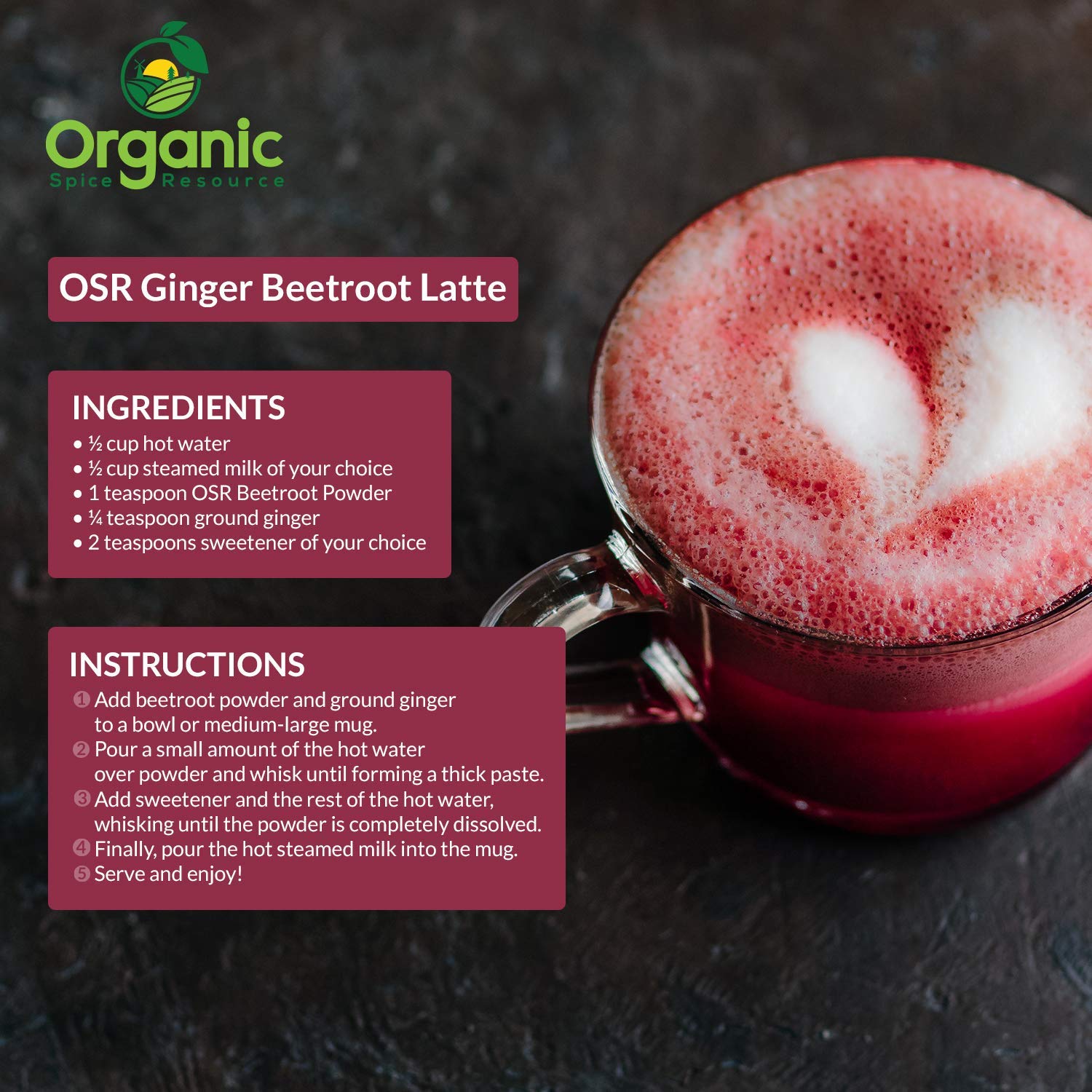 8 oz Organic Beet Root Powder - USDA Certified, Vegan, Non GMO - Nitric Oxide Booster for Stamina & Circulation - Raw from India by SHOPOSR