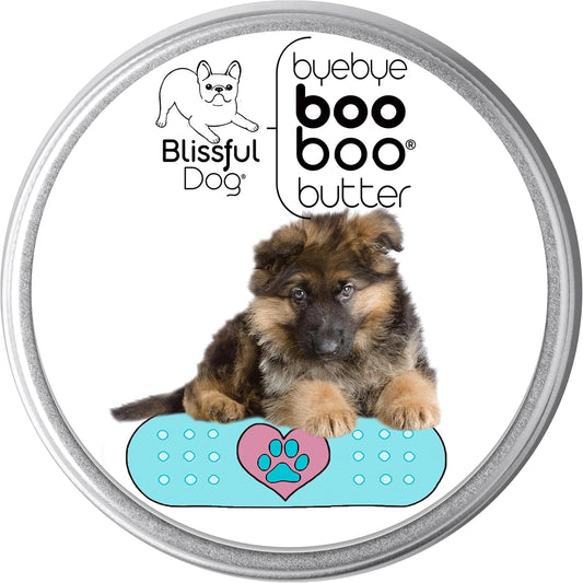 8 oz Tin of Blissful Dog German Shepherd Booboo Butter for Dry Skin Relief